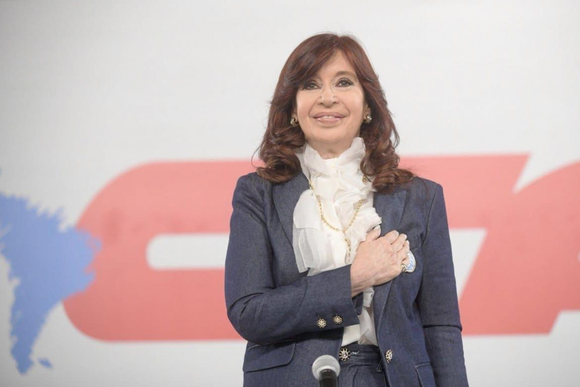 Cristina Fernández de Kirchner, acto CTA, Foto CFK	