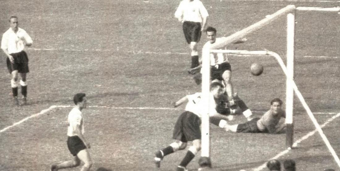 El gol de Ernesto Grillo a los ingleses año 1953.