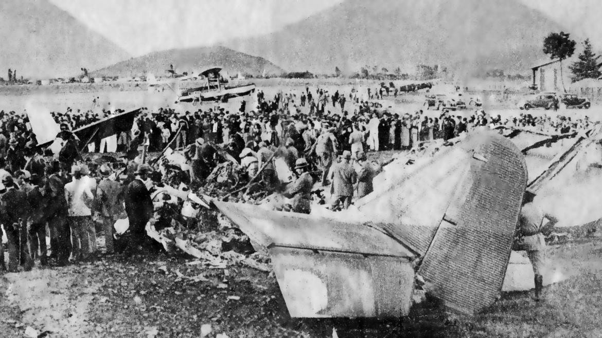 Accidente aéreo en Medellín. Foto: Archivo General de la Nación.