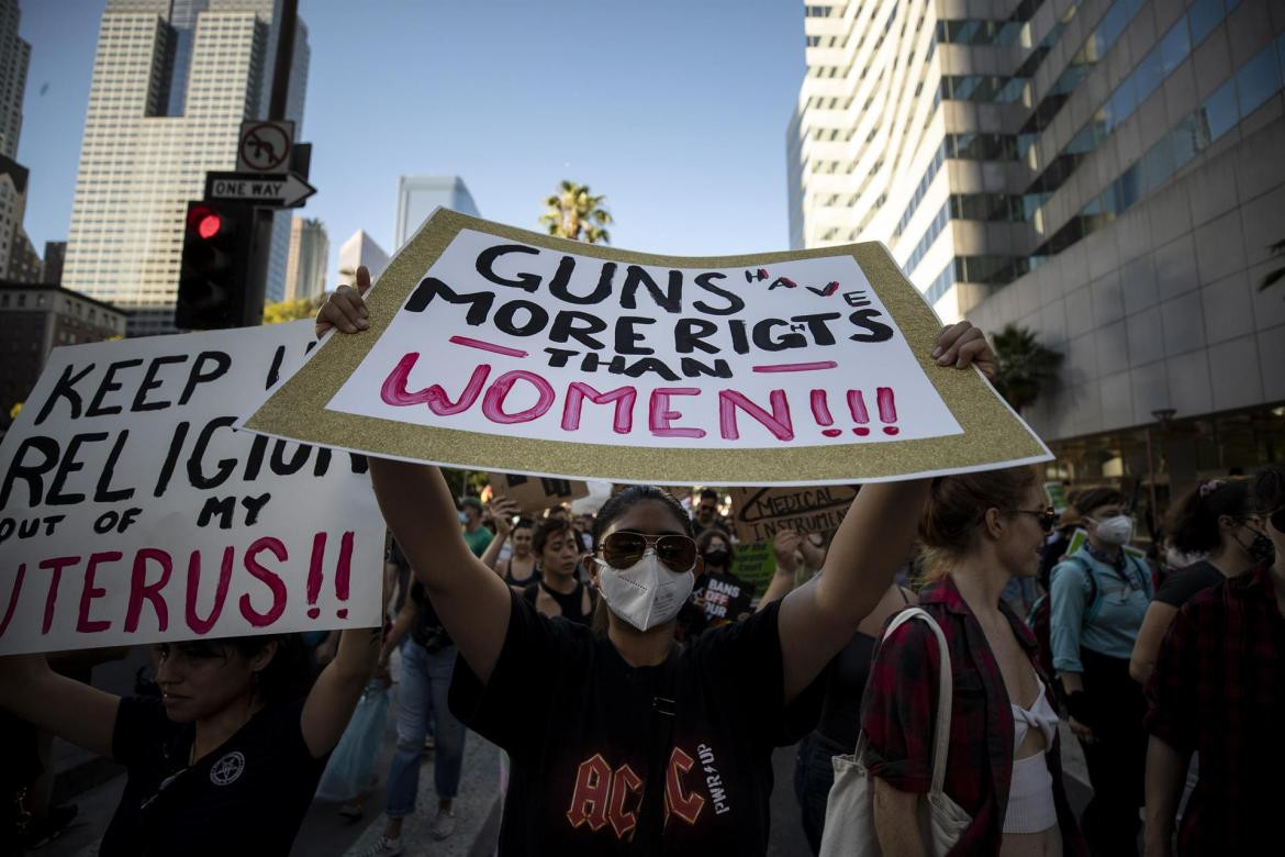 Protestas en EE.UU. tras el fallo contra el aborto. Foto: EFE.