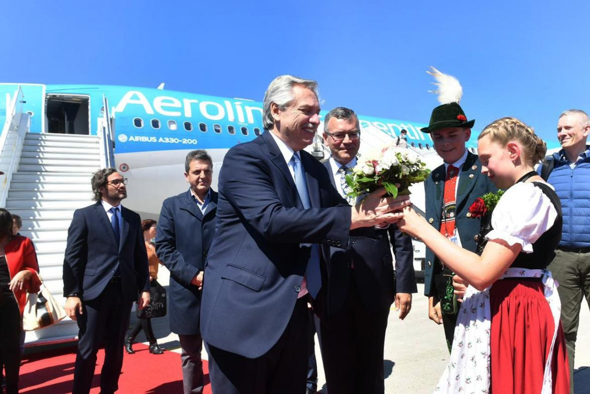 Alberto Fernández, Gobierno, llegada a G7, Alemania, NA