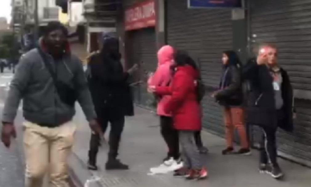 Pelea en barrio de Once, Foto NA