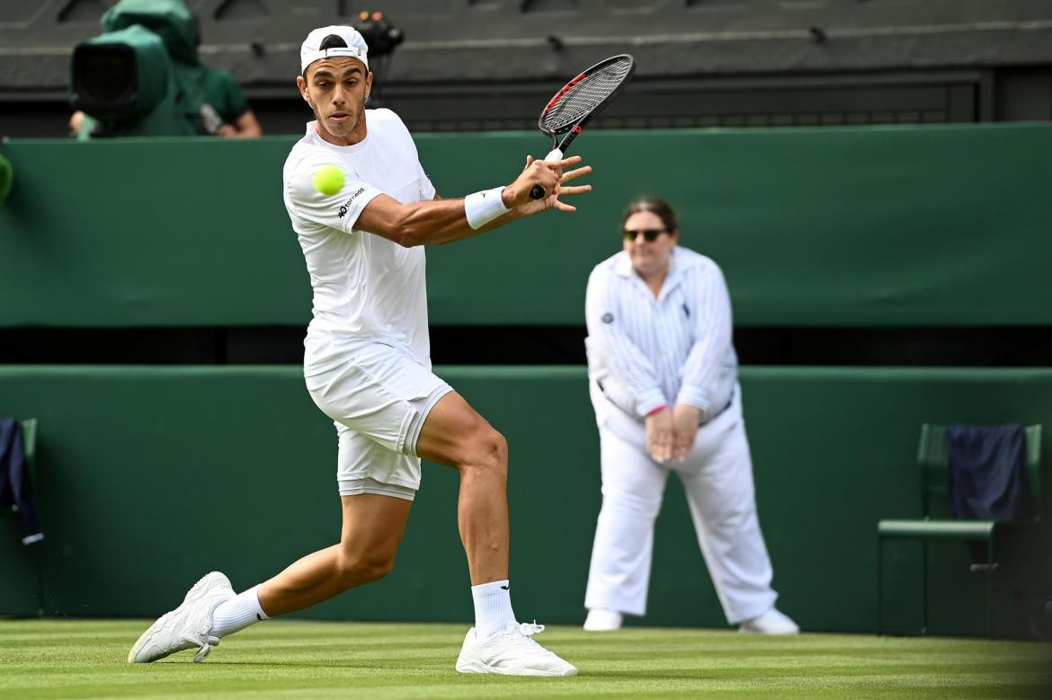 Francisco Cerúndolo en Wimbledon. Foto: EFE.