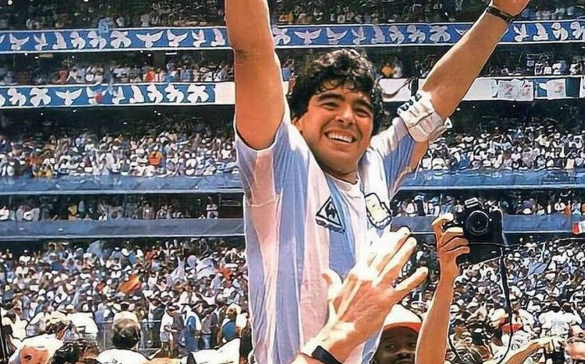 Diego Maradona en el Mundial México 86. Foto: NA.