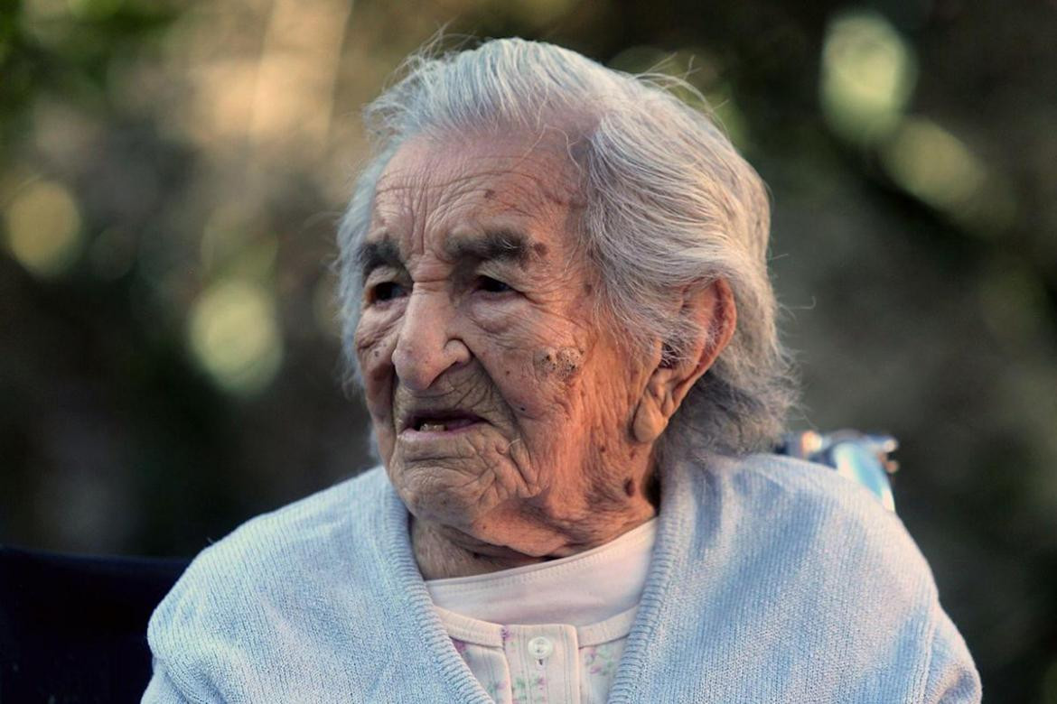 Casilda Benegas, la mujer más longeva de la Argentina. Foto: NA