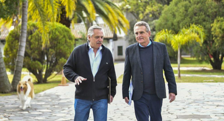 Alberto Fernández y Agustín Rossi, Gobierno, Olivos, NA