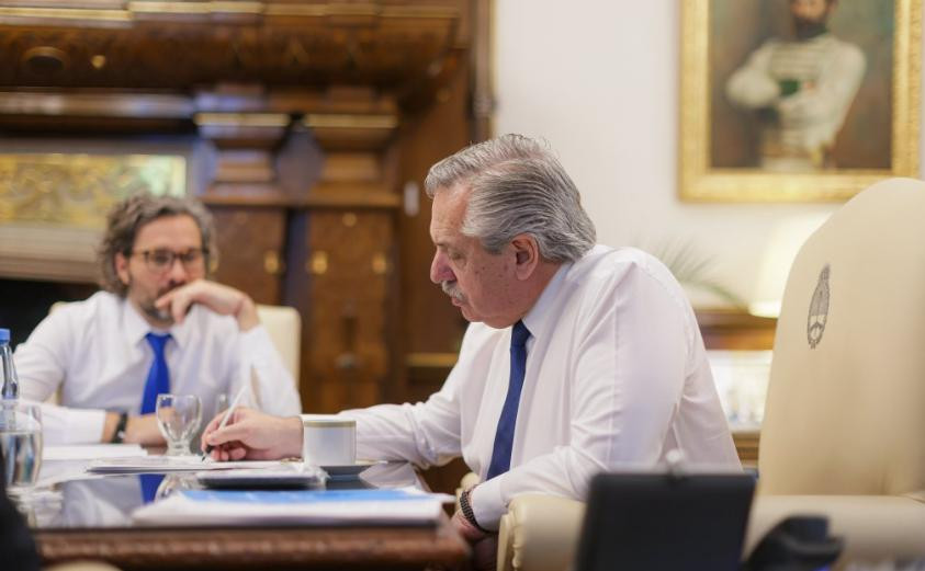 Alberto Fernández en Casa Rosada. Foto: NA.