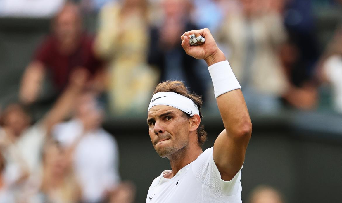 Rafael Nadal en Wimbledon. Foto: EFE.