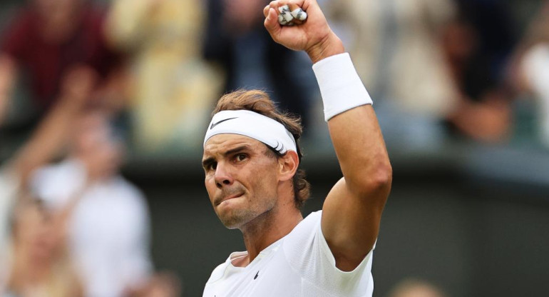 Rafael Nadal en Wimbledon. Foto: EFE.