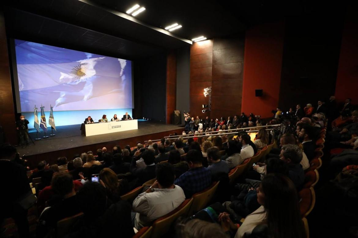 Cristina Kirchner en el Calafate. 