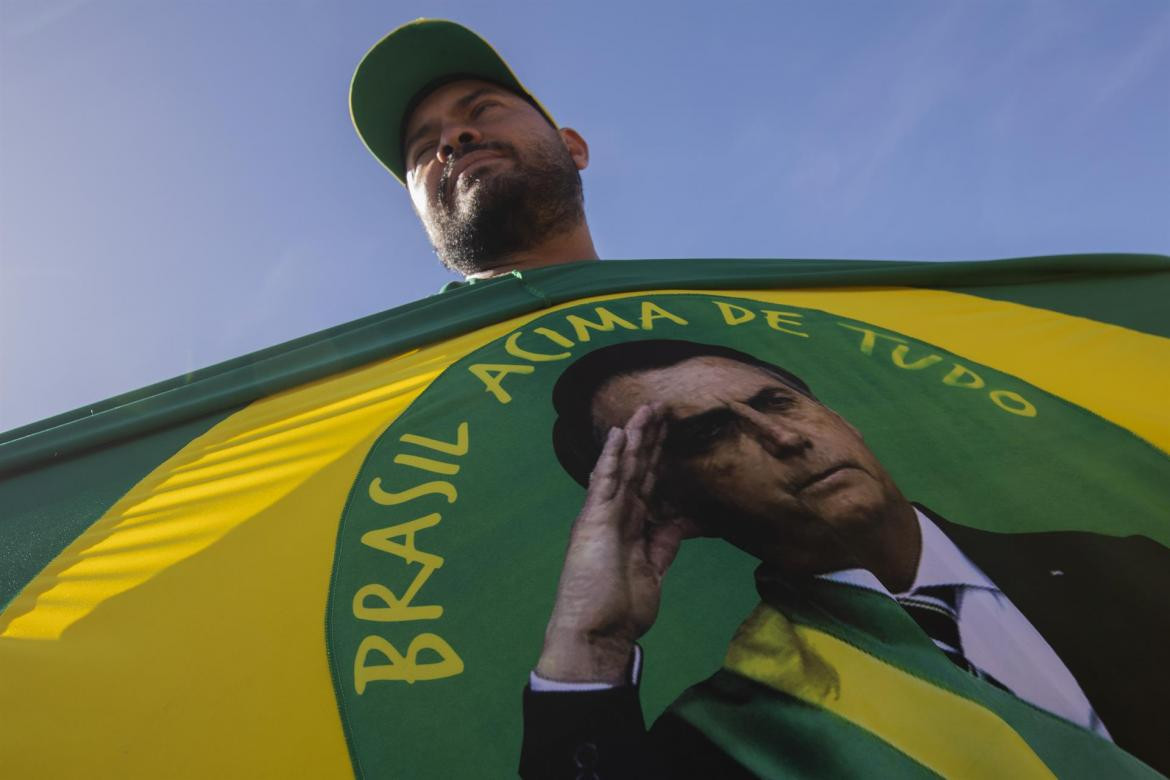 Brasileños protestan por una mayor flexibilización del uso de armas de fuego. Foto: EFE.