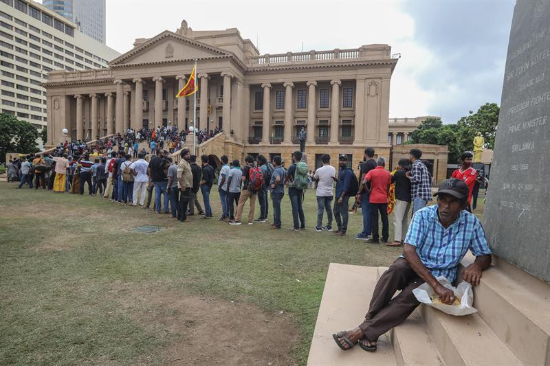 Sri Lanka tras la explosión social. Foto: EFE