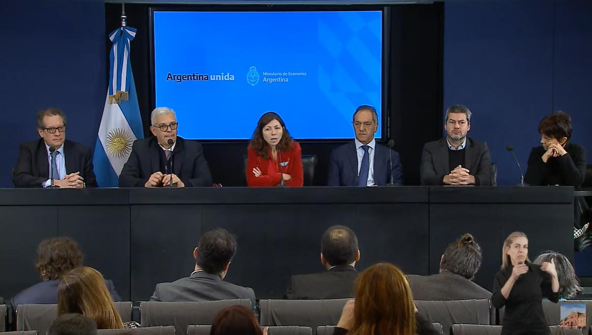 Silvina Batakis, Ministra de Economía, Gobierno, conferencia, foto captura video
