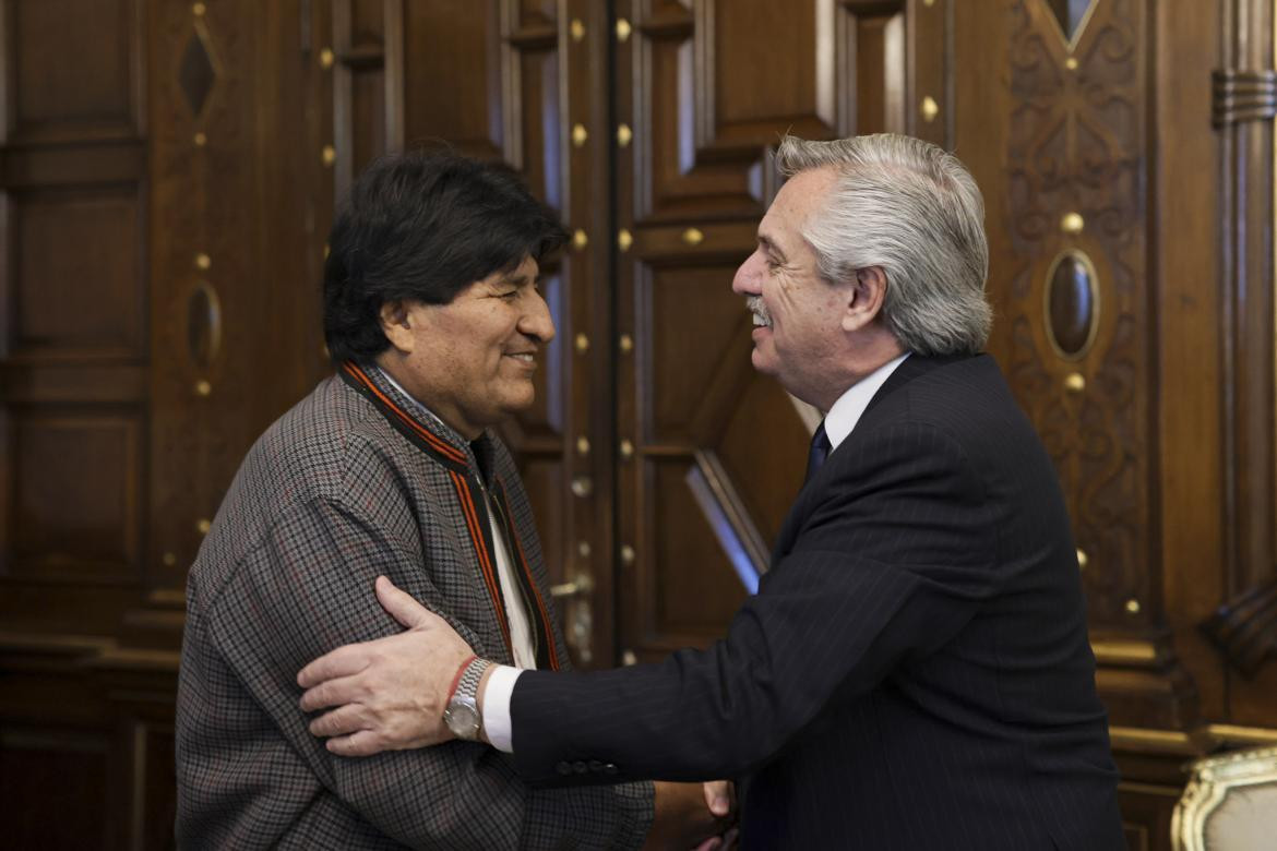 Alberto Fernández y Evo Morales. Foto: NA.