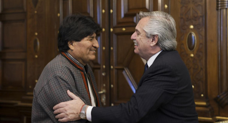 Alberto Fernández y Evo Morales. Foto: NA.