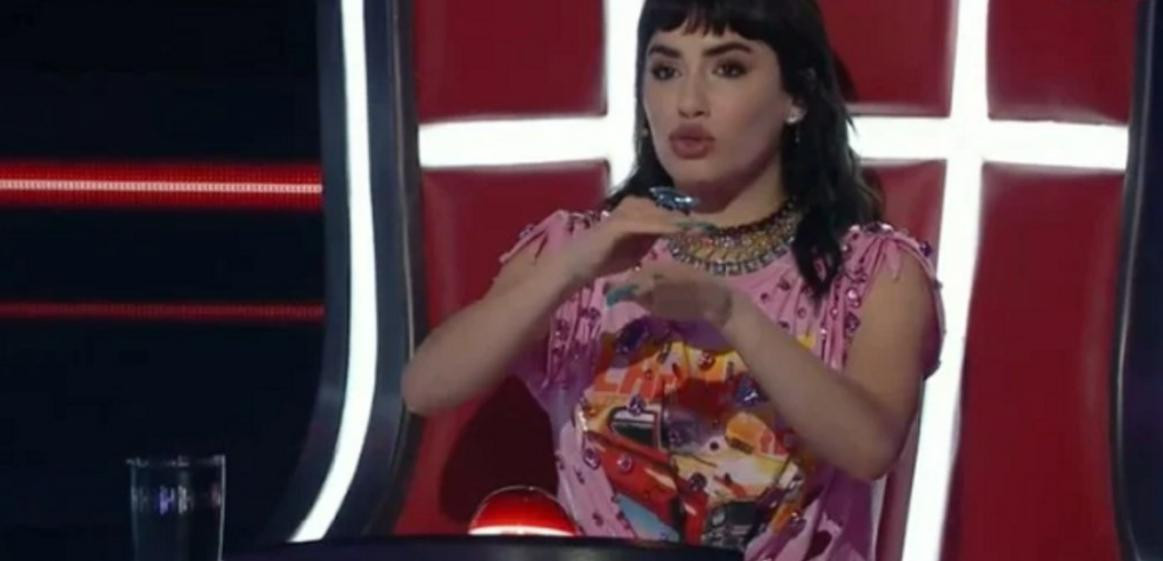 Lali Esposito en La Voz Argentina. Foto: captura de TV.