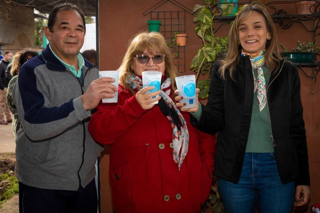 Malena Galmarini inauguró obra de agua potable en Benavídes. Foto: Prensa.