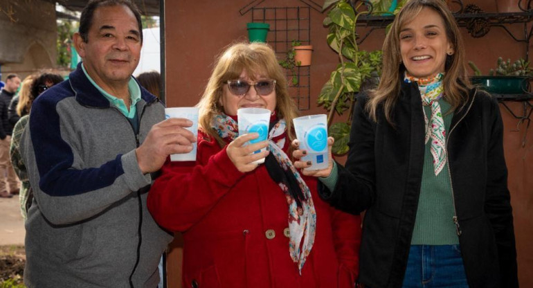 Malena Galmarini inauguró obra de agua potable en Benavídes. Foto: Prensa.