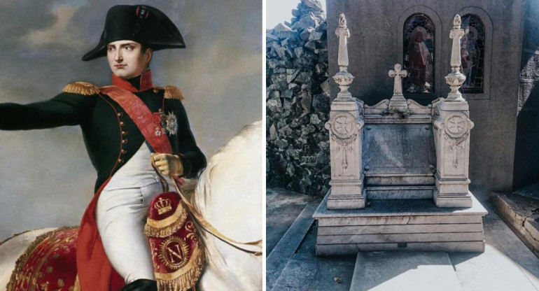 Napoleón Bonaparte y tumba de Mariquita Sánchez de Thompson.
