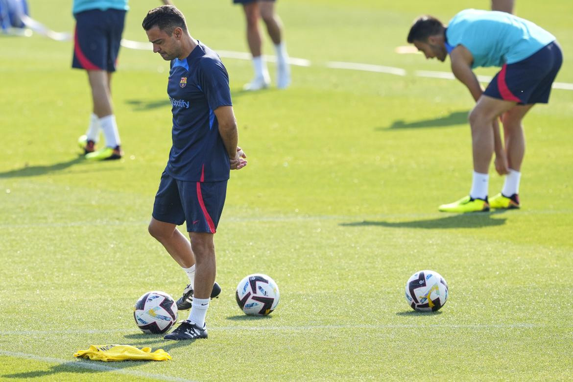 Xavi en el Barcelona. Foto: EFE.