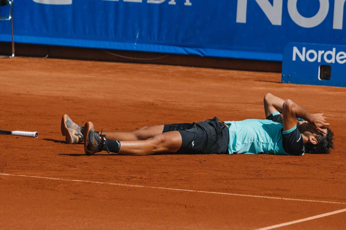 Francisco Cerúndolo, tenis, tenista, festejo, Foto NA	