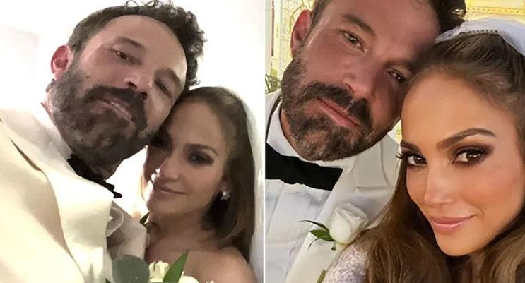 El casamiento secreto de Jennifer López y Ben Affleck en Las Vegas, foto redes sociales