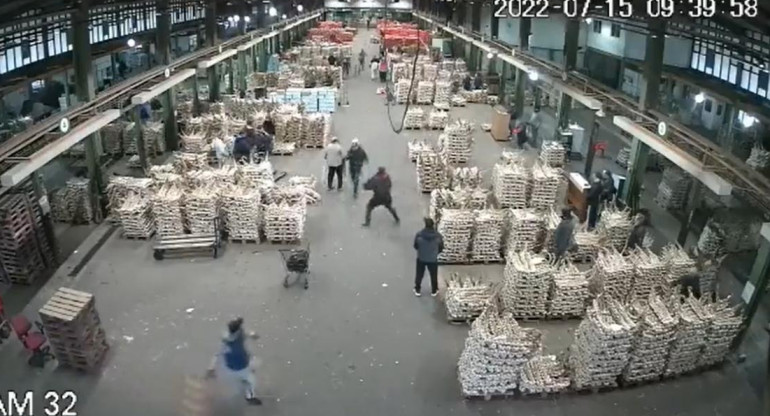 Intento de robo en el Mercado Central, foto captura de video