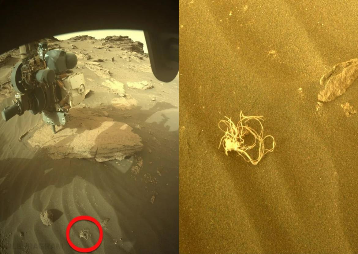 Objeto encontrado por Perseverance en Marte. Foto: JPL/NASA
