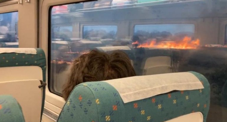 Incendio en España. Foto: NA.