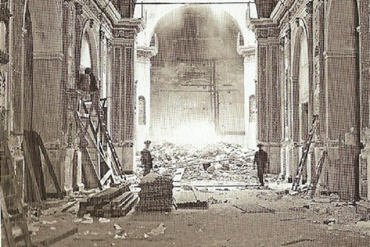 Demolición de la iglesia en 1935. Foto: Arcón de Buenos Aires.