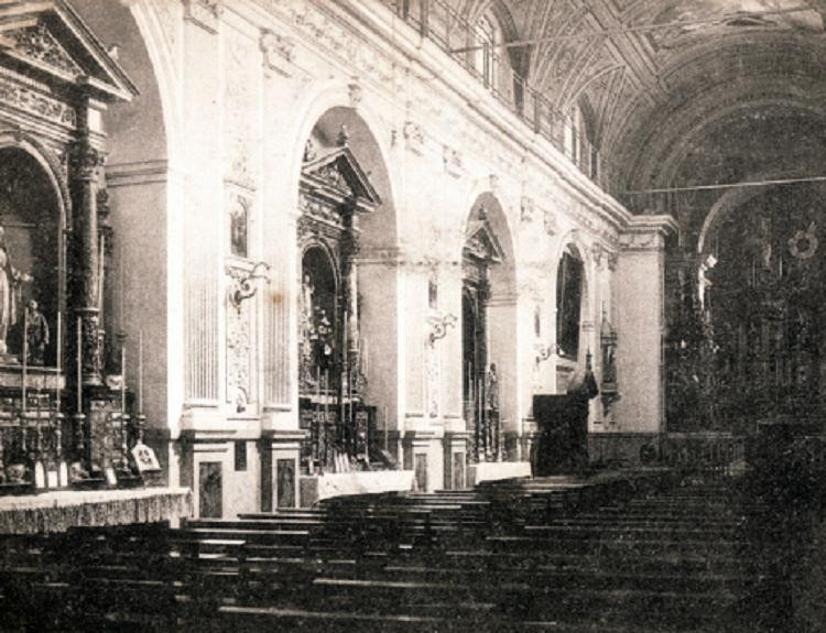 Interior de la iglesia previo a su demolición. Foto: Arcón de Buenos Aires.