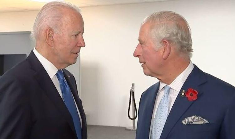 Joe Biden junto al Príncipe Carlos. Foto: COP26