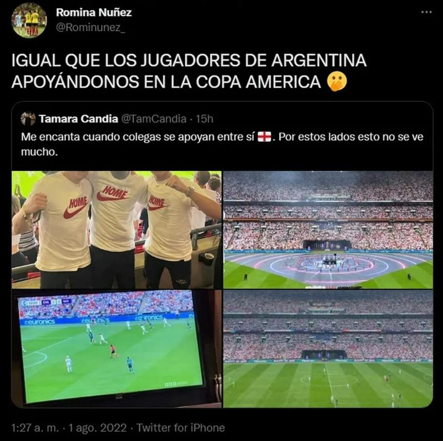 Post de la jugadora. Foto: Twitter/rominunez_.