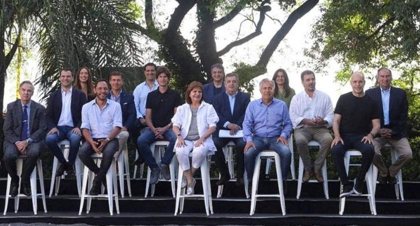 Los líderes integrantes de Juntos por el Cambio. Foto: NA.