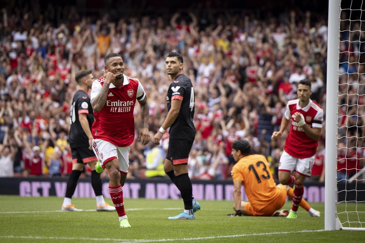 Gabriel Jesus en el Arsenal. Foto: EFE.