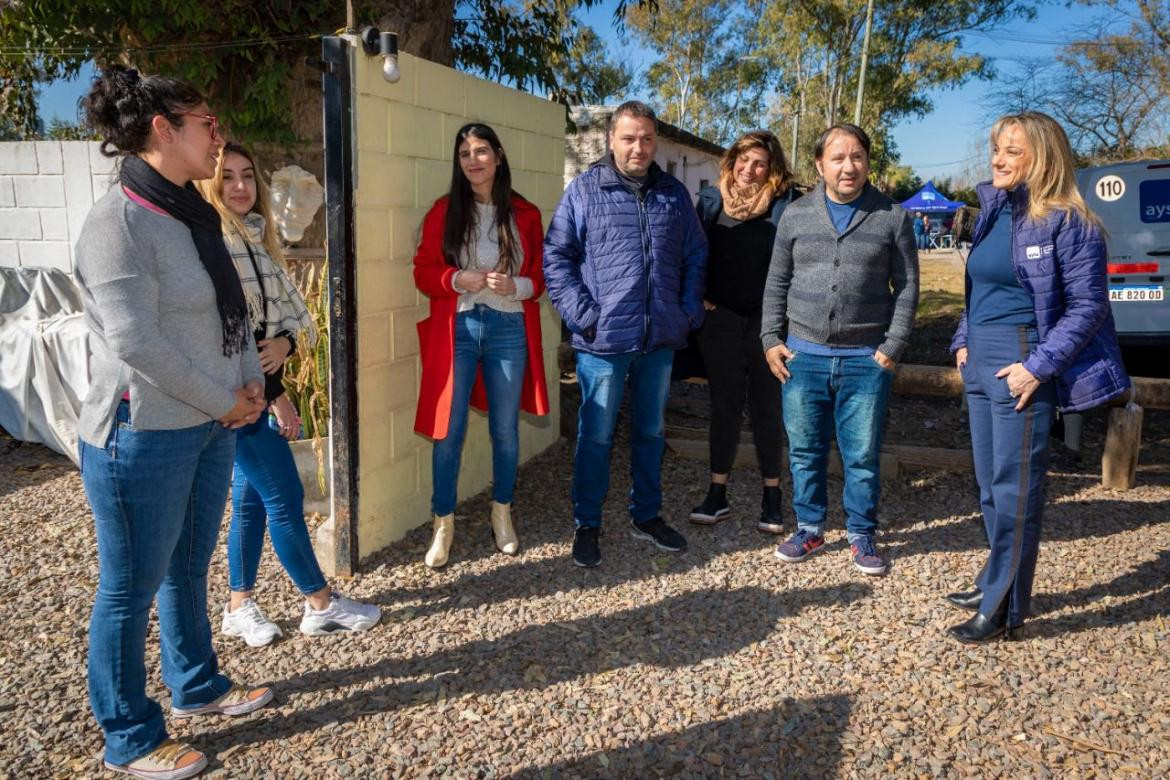 Malena Galmarini inauguró red cloacal en Benavídez. Foto: Prensa.