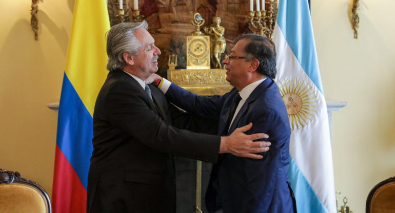 Alberto Fernández y Gustavo Petro, Foto presidencia
