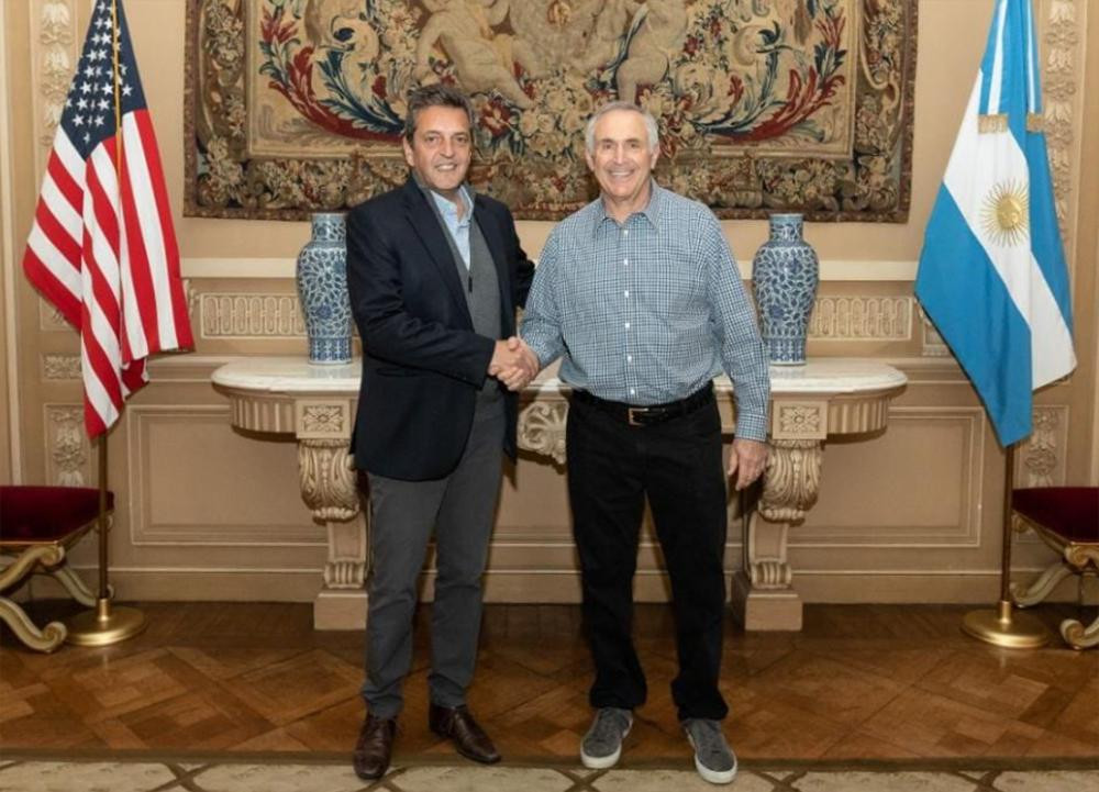 Sergio Massa y Marc Stanley, embajador de Estados Unidos, foto Twitter