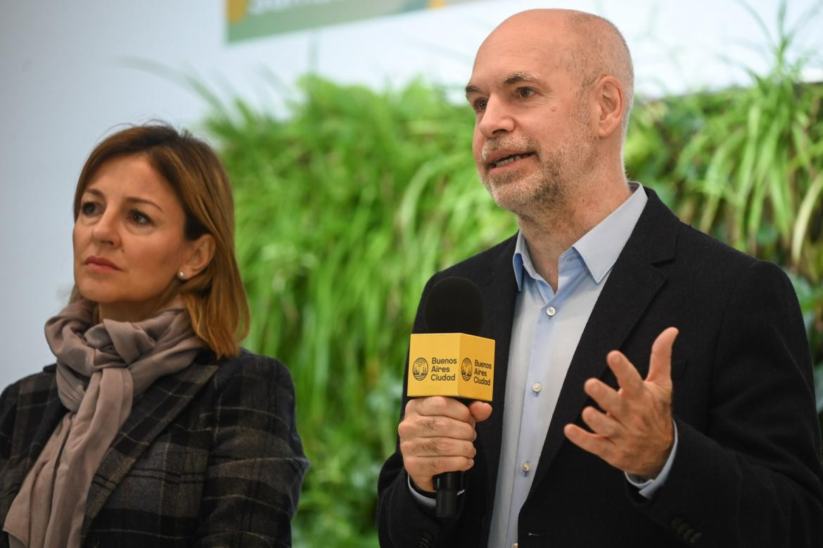 Soledad Acuña y Horacio Rodríguez Larreta, CABA, NA