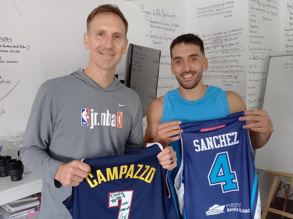 Pepe Sánchez y Facundo Campazzo. Foto: Prensa.