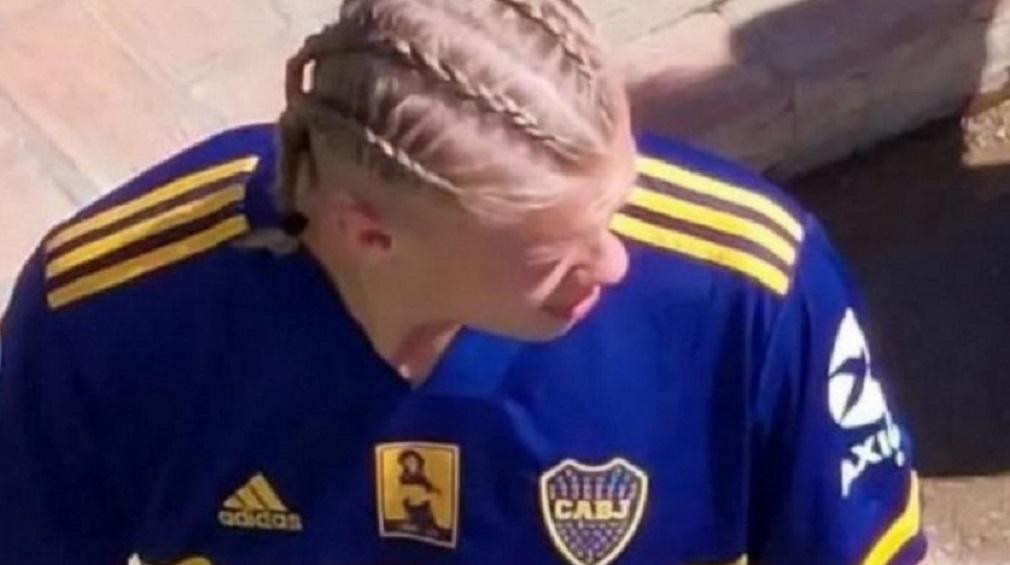  Erling Haaland, camiseta de Boca, fútbol, foto Twitter