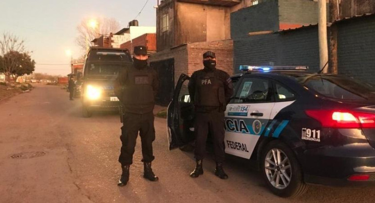 Operativo policial en Rosario. Foto: NA.