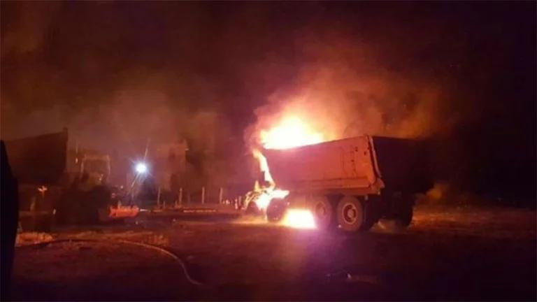 Ataque de grupo mapuche en Chile. Foto: Infobae.