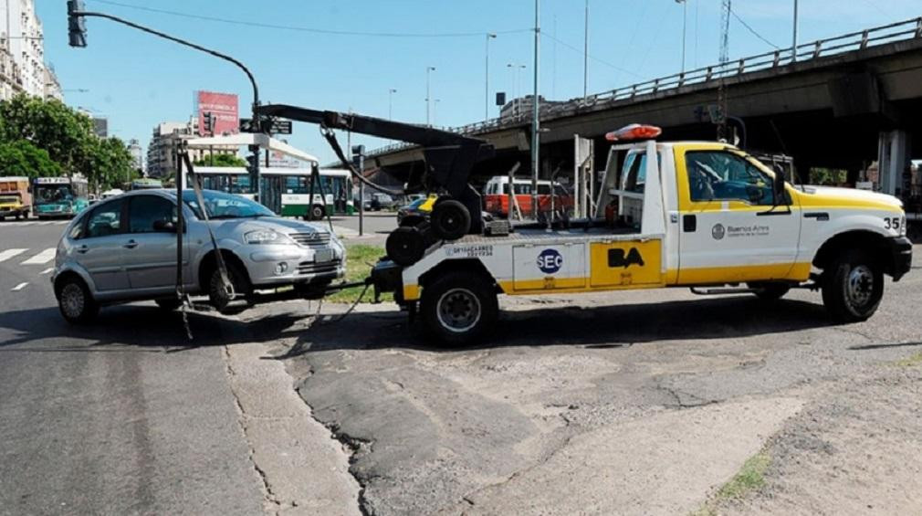 Acarreo de vehículos en CABA Foto NA