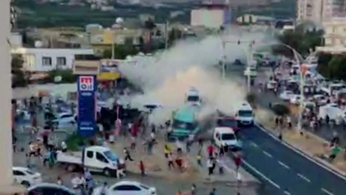 Camión fuera de control en Turquía. Foto: captura video.