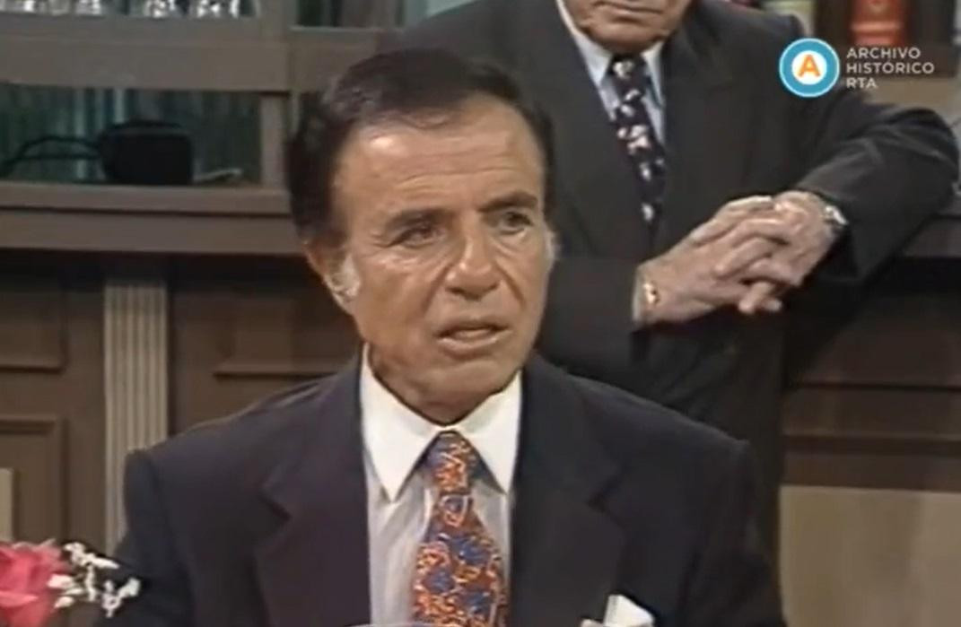 Carlos Menem en Polémica en el Bar, captura de TV