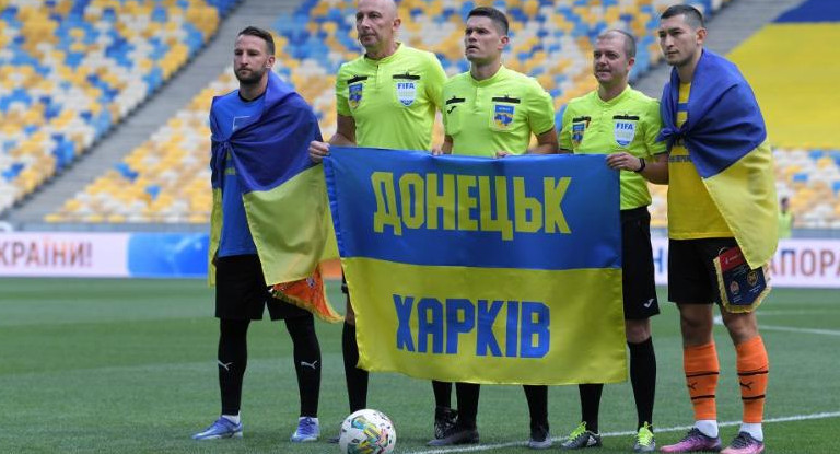 Volvió el fútbol ucraniano. Foto: NA.