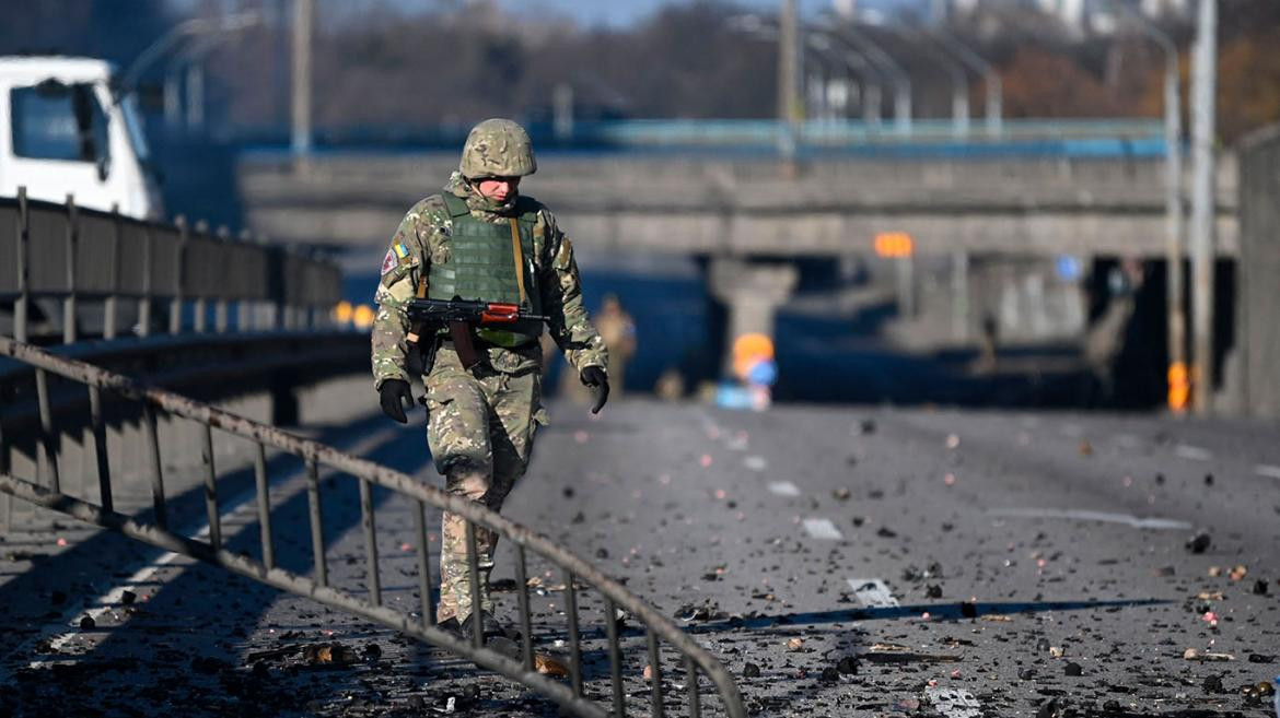 Legión extranjera que lucha en Ucrania. Foto: EFE.