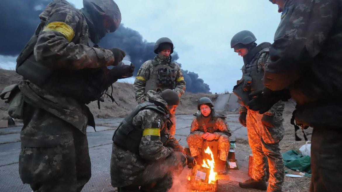 Legión extranjera que lucha en Ucrania. Foto: EFE.