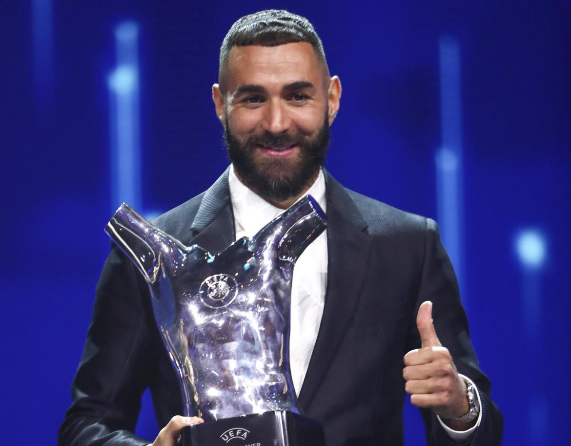 Karim Benzema, elegido como mejor jugador de la UEFA. Foto: EFE.